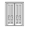 5-panel double door
Unit Dimension 70" x 97-5/8"
Door Dimension 34" x 95"
Panels - raised
Glazing - none